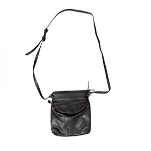 ILI New York Dark Brown Small Leather Crossbody Bag
